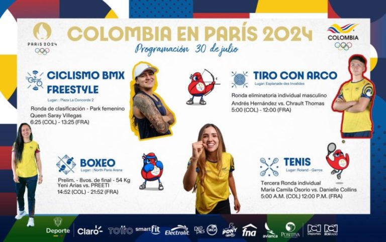 EN VIVO: Día 5 París 2024 -María Camila Osorio ya se encuentra en el segundo set. Estos son los colombianos con acción en la jornada del 30 de julio imagen-4