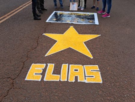 Pintaron una Estrella Amarilla y colocaron un cartel en homenaje a Elías Rosas en Eldorado imagen-10