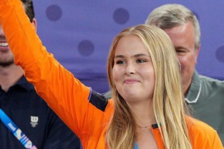 El divertido momento que vivió la princesa Amalia con un deportista argentino durante los Juegos Olímpicos imagen-9