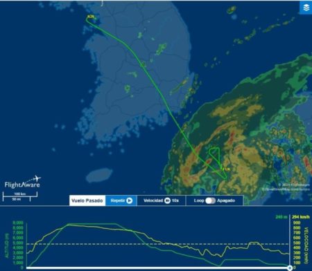 El momento en que un avión debió abortar su aterrizaje por los vientos del tifón Shanshan en Japón imagen-6