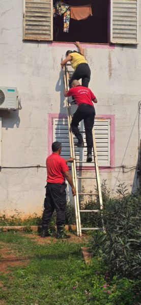 Bomberos policiales rescataron a una mujer encerrada con 12 perros en su departamento imagen-7