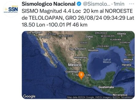 Temblor hoy 26 de agosto en México: sismo de 4.4 sacudió Teloloapan, Guerrero imagen-8