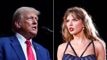 Trump publica imágenes falsas de Taylor Swift creadas con inteligencia artificial que sugieren que la cantante apoya su candidatura imagen-13