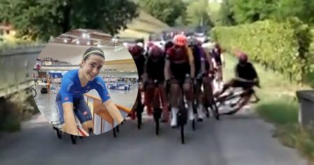 Impresionante caída de una ciclista italiana de 19 años: está grave imagen-12