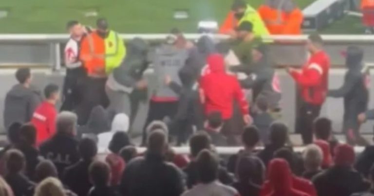 Video: la pelea en la tribuna de Independiente, en el 0-0 ante River imagen-1