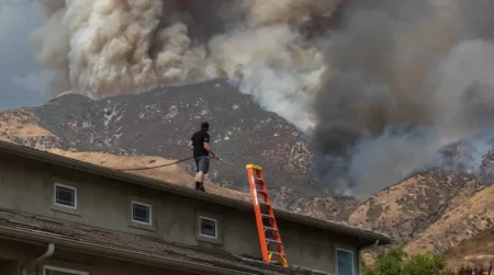 Miles de personas huyen mientras se acercan peligrosamente los incendios forestales de California y Nevada en medio de advertencias de calor récord imagen-14