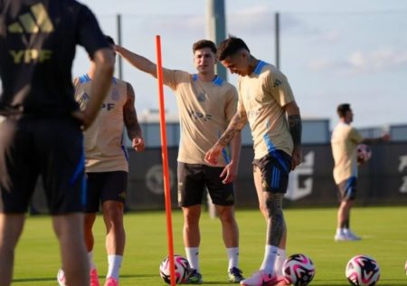 La Selección argentina se entrenó en Colombia: el 11 titular que podría parar Scaloni imagen-8