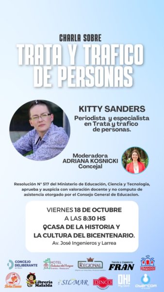 Kitty Sanders visita la Ciudad Oberá con charlas sobre trata y tráfico de personas imagen-9