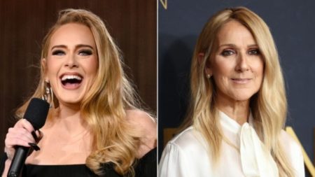 Adele y Celine Dion comparten un emotivo abrazo entre lágrimas en un dulce encuentro durante un concierto imagen-13