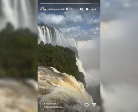 Pedro Puerta eligió las Cataratas desde Brasil para volver a las redes imagen-10