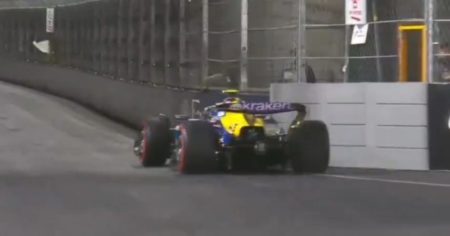 Colapinto y una accidentada primera práctica libre del GP de Las Vegas de F1: el reto de los comisarios, el enojo de Sainz y Ferrari y el golpazo que evitó a puro muñecazo imagen-12