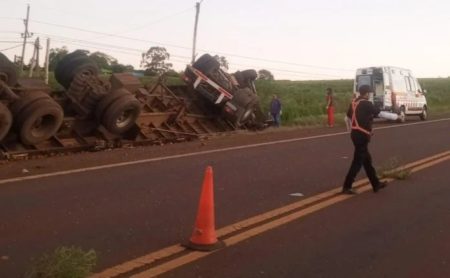 Despiste y vuelco en la Ruta Nacional 14: el conductor del camión de naranjas fue trasladado SAMIC de Oberá | OberaInside.com.ar La Noticia Junto a ... imagen-11