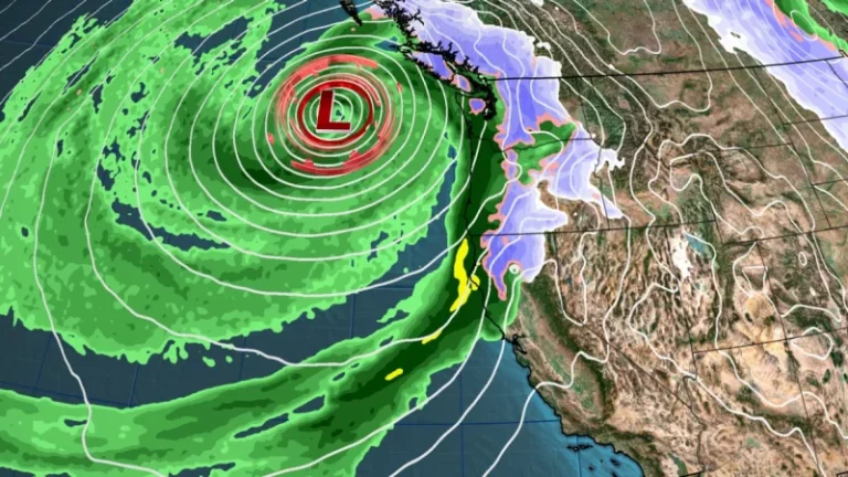 Este es el pronóstico del tiempo en EE.UU. con la bomba ciclónica: lluvias, vientos y nieve imagen-3