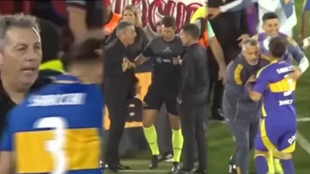 Lo que no se vio de la pelea en Huracán vs. Boca entre Gago, Kudelka y Saracchi - TyC Sports imagen-6