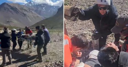 Rescatan a un andinista italiano en el Cerro Aconcagua: estaba desorientado y descompensado imagen-12