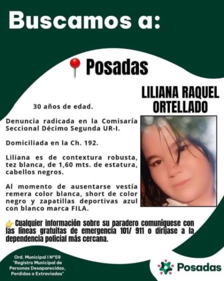 Liliana Raquel Ortellado lleva 13 días desaparecida y su familia teme lo peor | OberaInside.com.ar La Noticia Junto a VosLiliana Raquel Ortellado llev... imagen-6