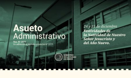 El 24 y 31 de diciembre es asueto administrativo en Oberá imagen-11