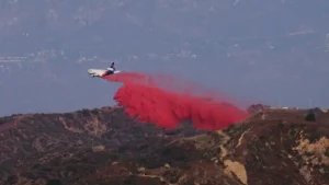 Qué es el polvo rosa con el que se combaten los incendios en Los Ángeles imagen-1