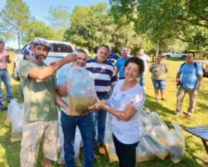 Entregaron 2.500 alevines para fortalecer la producción piscícola en Campo Grande imagen-3