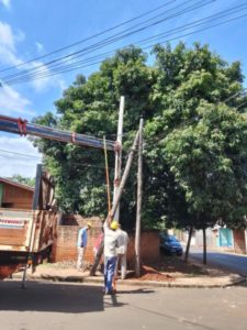 Energía: avanza el recambio de postes de madera por hormigón en Puerto Iguazú imagen-4