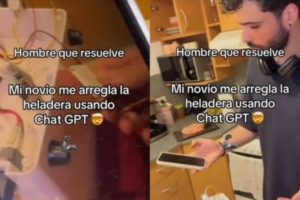 Se le rompió la heladera y cuando le contó a su pareja quién lo ayudó a arreglarla nadie lo podía creer imagen-3