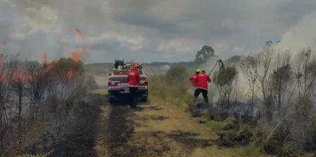 Bomberos controlaron un incendio en barrio Cruz del Sur de Posadas imagen-10