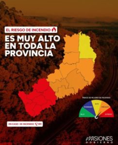 Con el índice de peligro de incendios como herramienta clave, Misiones sigue trabajando en la prevención para enfrentar la emergencia ígnea imagen-1