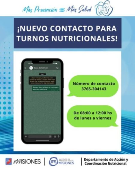 📢Ahora podés contactarte con el Departamento de Nutrición del IPS a través de WhatsApp ✅ imagen-9