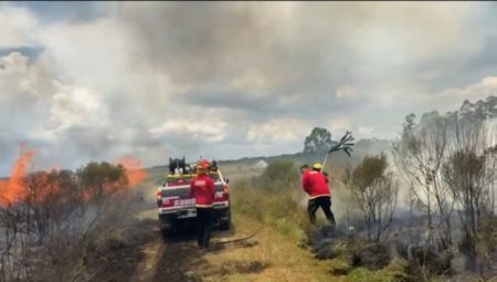 Sofocaron un incendio de gran magnitud en Itaembé Guazú imagen-8