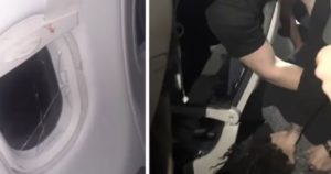 Vuelo aterrador: rompió una ventana del avión a patadas y otros pasajeros debieron atarlo con cordones imagen-1