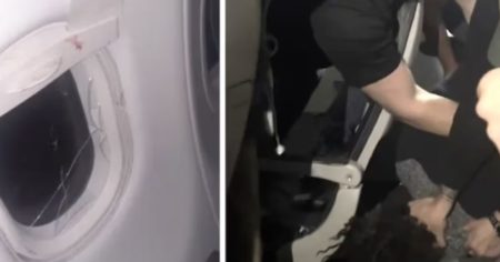 Vuelo aterrador: rompió una ventana del avión a patadas y otros pasajeros debieron atarlo con cordones imagen-21