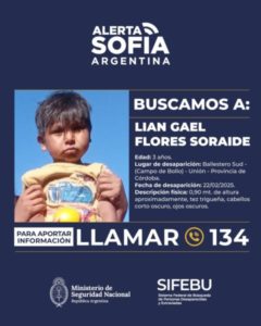 La desaparición de Lian: encontraron, a 1000 metros de la casa, un short que podría ser del niño imagen-1