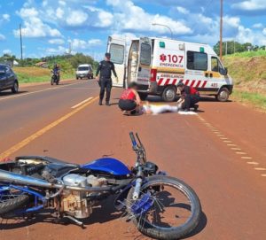 Una motociclista sufrió lesiones graves tras chocar sobre ruta nacional 14 imagen-1