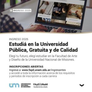 Continúan abiertas las inscripciones para las carreras de la Facultad de Arte y Diseño de la UNaM imagen-4