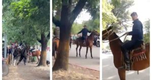 Rebencazos en El Bolsón: enfrentamiento entre paisanos a caballo y amigos de los tres detenidos por los incendios imagen-1