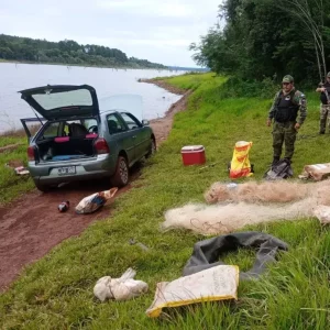 Sorprendieron a tres pescadores furtivos en el paisaje protegido lago Urugua-í imagen-1