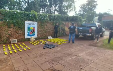 La Policía incautó 77 panes de marihuana valuado en más de $152 millones en Montecarlo imagen-93