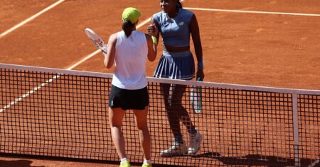 Coco Gauff apabulló a Iga Swiatek y la número 2 del mundo rompió en llanto en pleno partido y conmovió a la Caja Mágica de Madrid imagen-17