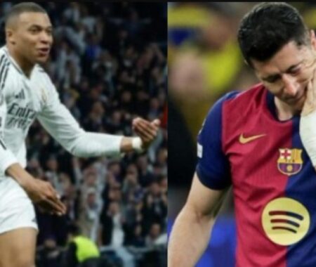 Única que Real Madrid le gana a Barcelona: Mbappé supera a Lewandowski imagen-7