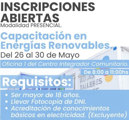 Abren las inscripciones para capacitación en energía renovable en San Javier imagen-120