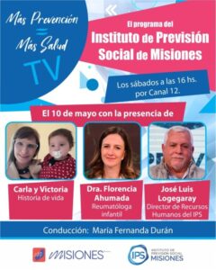 📺 Este sábado a las 16 hs. no te pierdas una nueva emisión de «Más Prevención, Más Salud TV» imagen-1