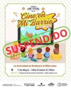 Se suspende la función de “Cine en Mi Barrio” en Villa Cristen II por razones climáticas imagen-74