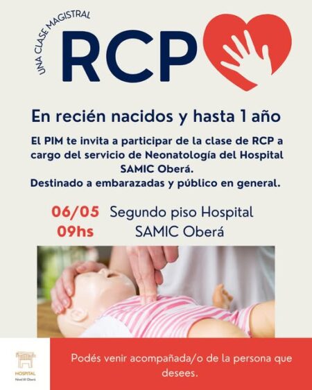 EL PIM DE OBERÁ DICTARÁ UN NUEVO TALLER CON TÉCNICAS DE REANIMACIÓN EN BEBÉS Y NIÑOS | OberaInside.com.ar La Noticia Junto a VosEL PIM DE OBERÁ DICTAR... imagen-70