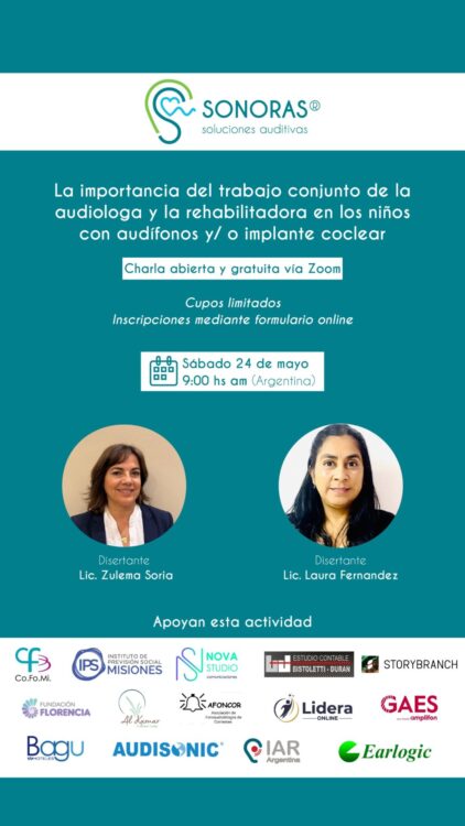 🗣️ Te invitamos a participar de la charla virtual abierta «La importancia del trabajo conjunto de la audióloga y la rehabilitadora en los niños con au... imagen-76