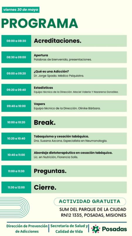 Realizarán la jornada «Posadas, hablemos de tabaquismo» imagen-7
