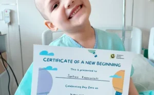 Santino recibió su primer trasplante en Singapur y su familia celebra un nuevo comienzo imagen-1