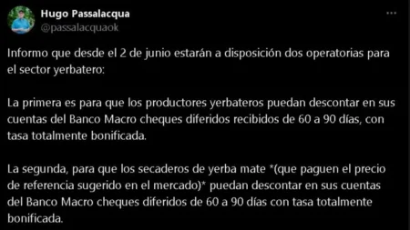 Productores podrán cobrar cheques con tasa bonificada imagen-13