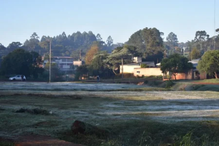 La capital de la Araucaria, registró la primera helada del año imagen-11
