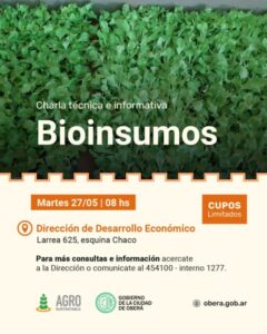 Charla técnica e informativa sobre bioinsumos | OberaInside.com.ar La Noticia Junto a VosCharla técnica e informativa sobre bioinsumos imagen-3