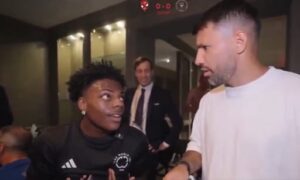 La divertida chicana del Kun Agüero a Speed por la ausencia de Cristiano Ronaldo en el Mundial de Clubes: “Que lo mire por TV” imagen-3